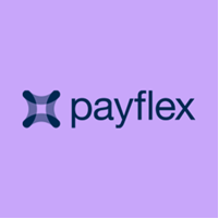Payflex logo with a dark blue abstract shape to the left of the word "payflex," all on a light purple background—perfect for those who want to stay now, pay later. @De Bakke Santos Mossel Bay